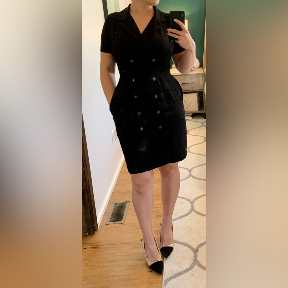 Black dress with collar size Medium